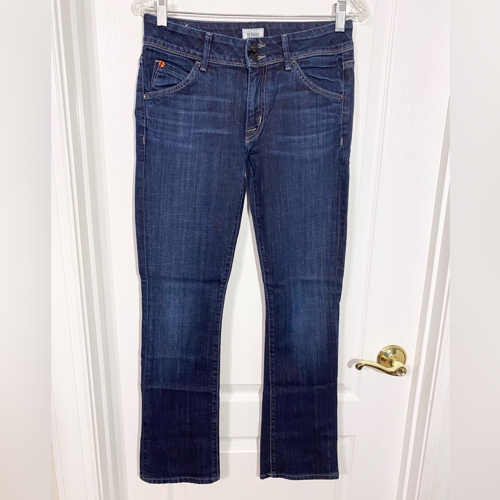 HUDSON Beth Baby Boot Flap Pocket Midrise Bootcut Jeans USA MADE Size 27